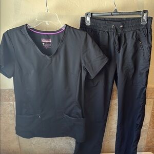 Black Scrub Set